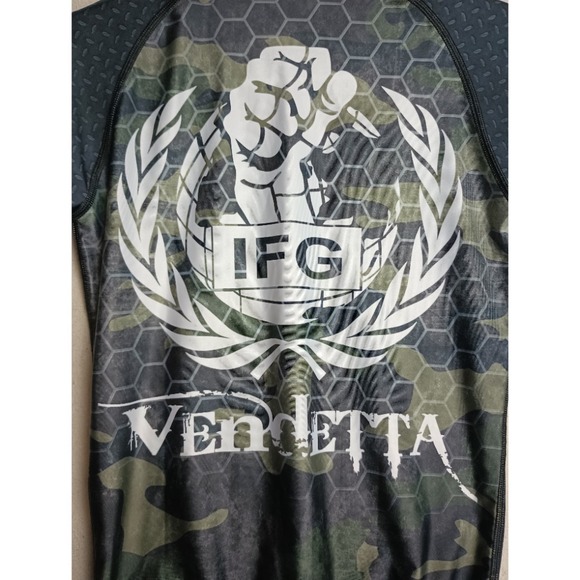 Ironfist Rash Guard Compression Shirt Long Sleeve Camo‎ Gym Vendetta XS Camo G - Picture 9 of 9